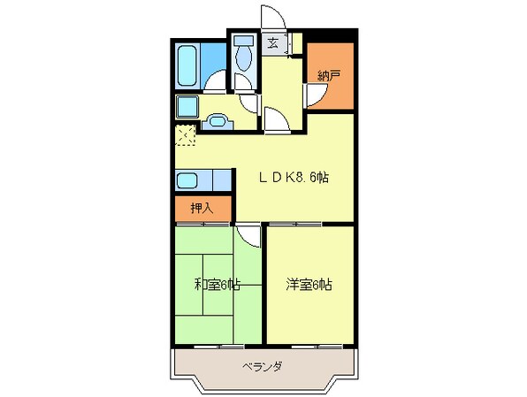 コ－プオリンピア高砂(703)の物件間取画像